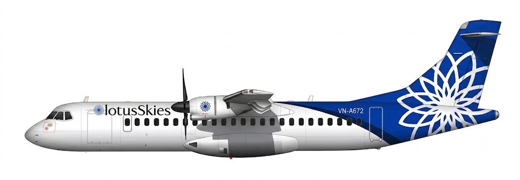 ATR 72-600 in lotusSkies livery